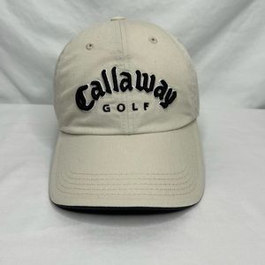 Tan/Beige Callaway Golf Baseball Hat With American Flag